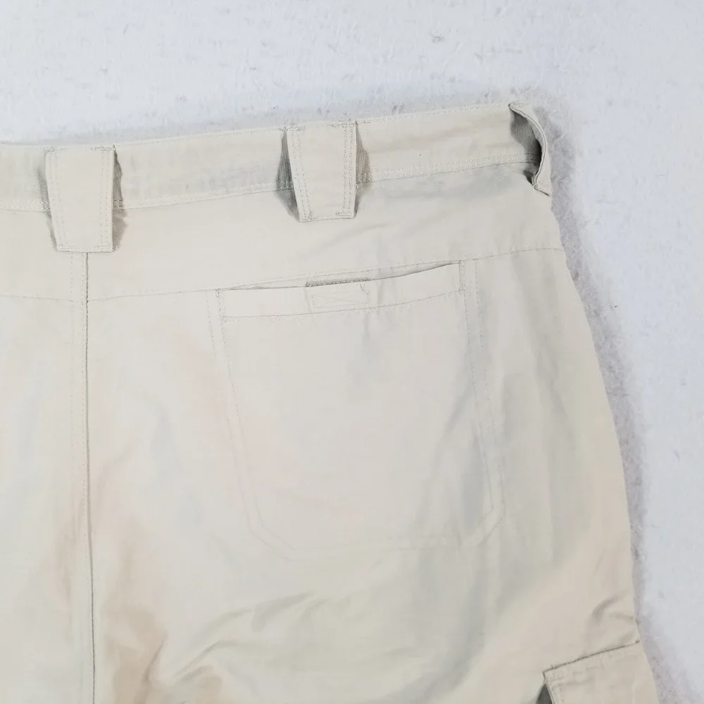 Wrangler Outdoor Cargo Shorts Mens 42x10 Beige‎ Nylon Hiking Utility
